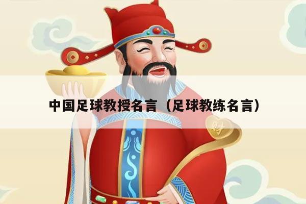 中国足球教授名言（足球教练名言）